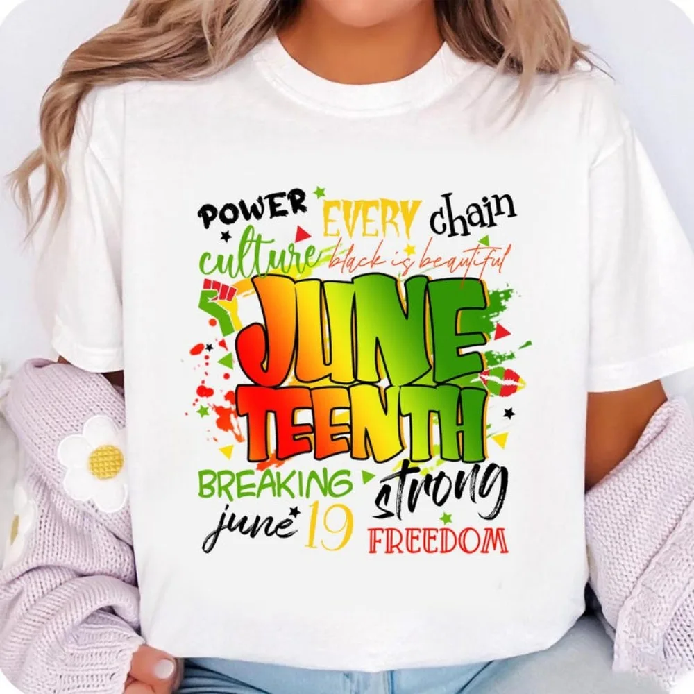 Juneteenth Celebration Shirt 1865 19th of June Tops Black Independence Clothes Women Tees African American Pride Shirt
Juneteenth Celebration Shirt 1865 19th of June Tops Black Independence Clothes Women Tees African American Pride Shirt