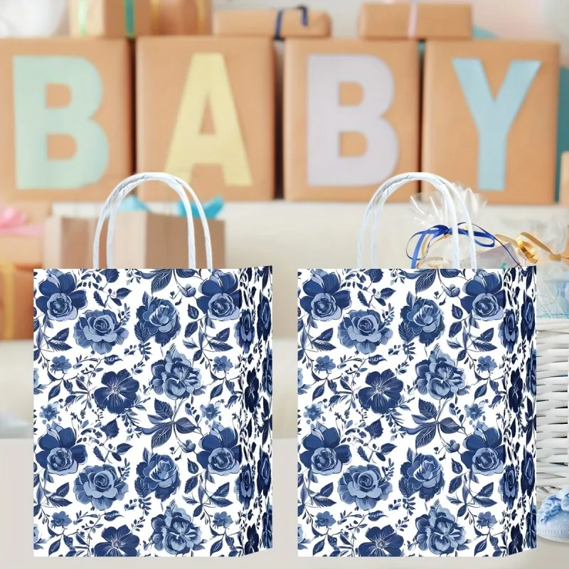 Chinese Style Blue And White Floral Handbag Gift Packaging Bag High End Feeling General Purpose Paper Bag for Present Wrapping
Chinese Style Blue And White Floral Handbag Gift Packaging Bag High End Feeling General Purpose Paper Bag for Present Wrapping