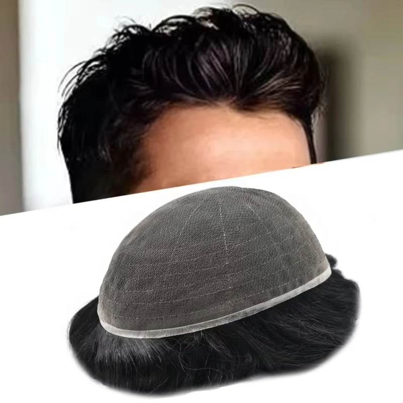 Natural Full Lace Men's Human Hair Toupee Breathable Wig Straight Wave Capillary Prothesis for Men
Natural Full Lace Men's Human Hair Toupee Breathable Wig Straight Wave Capillary Prothesis for Men