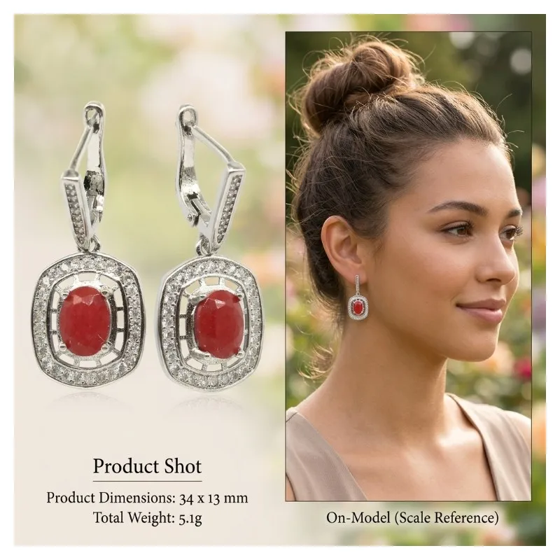 SheCrown 34x13mm Eye Catching Real Red Ruby Green Emerald Blue Sapphire CZ High Trendy Polished Shiny Silver Earrings
SheCrown 34x13mm Eye Catching Real Red Ruby Green Emerald Blue Sapphire CZ High Trendy Polished Shiny Silver Earrings