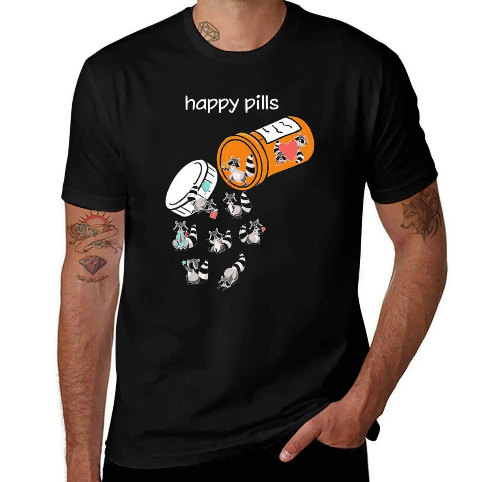 RACCOON HAPPY PILLS T-Shirt Big and Tall Basic Tee Shirt
RACCOON HAPPY PILLS T-Shirt Big and Tall Basic Tee Shirt
