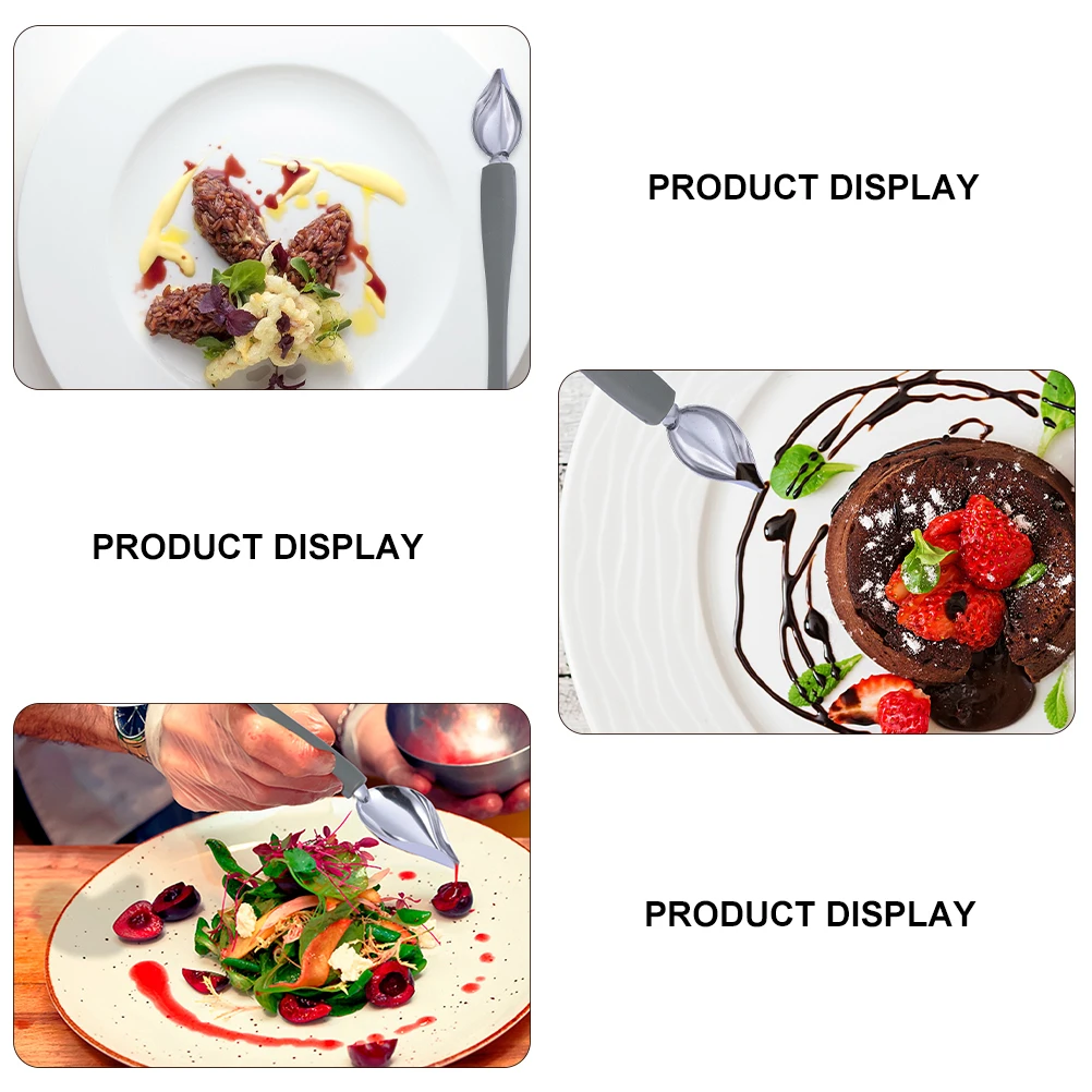 6pcs Stainless Steel Decorating Spoon Silicone Handle Curved Design Food Safe for Cake Coffee Sauce Decoration Piping
6pcs Stainless Steel Decorating Spoon Silicone Handle Curved Design Food Safe for Cake Coffee Sauce Decoration Piping