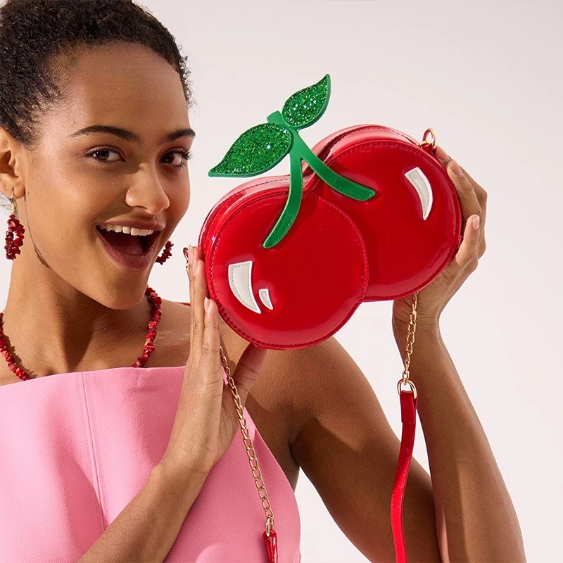 Women Shoulder Bag Cherry Shape Designer Bag New Fashion Pu Leather Chain Crossbody Bag Girls Cute Fruit Purses and Handbags Ins
Women Shoulder Bag Cherry Shape Designer Bag New Fashion Pu Leather Chain Crossbody Bag Girls Cute Fruit Purses and Handbags Ins
