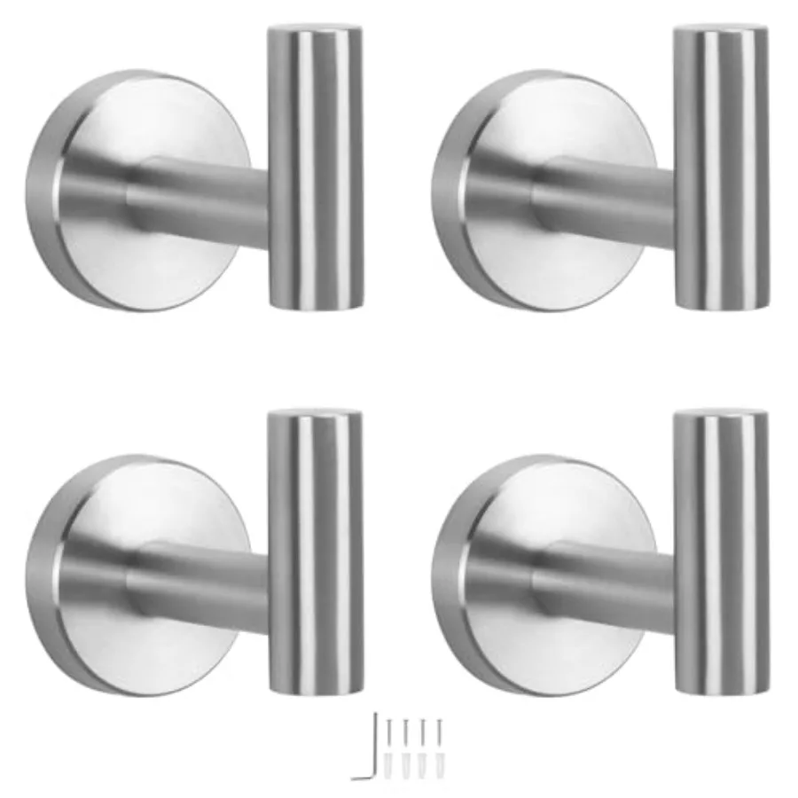 Bath Towel Hooks- SUS 304 Stainless Steel Robe Hook Holder, Heavy Duty Coat Hook for Bathroom Livingroom Hotel Kitchen Garage,
Bath Towel Hooks- SUS 304 Stainless Steel Robe Hook Holder, Heavy Duty Coat Hook for Bathroom Livingroom Hotel Kitchen Garage,
