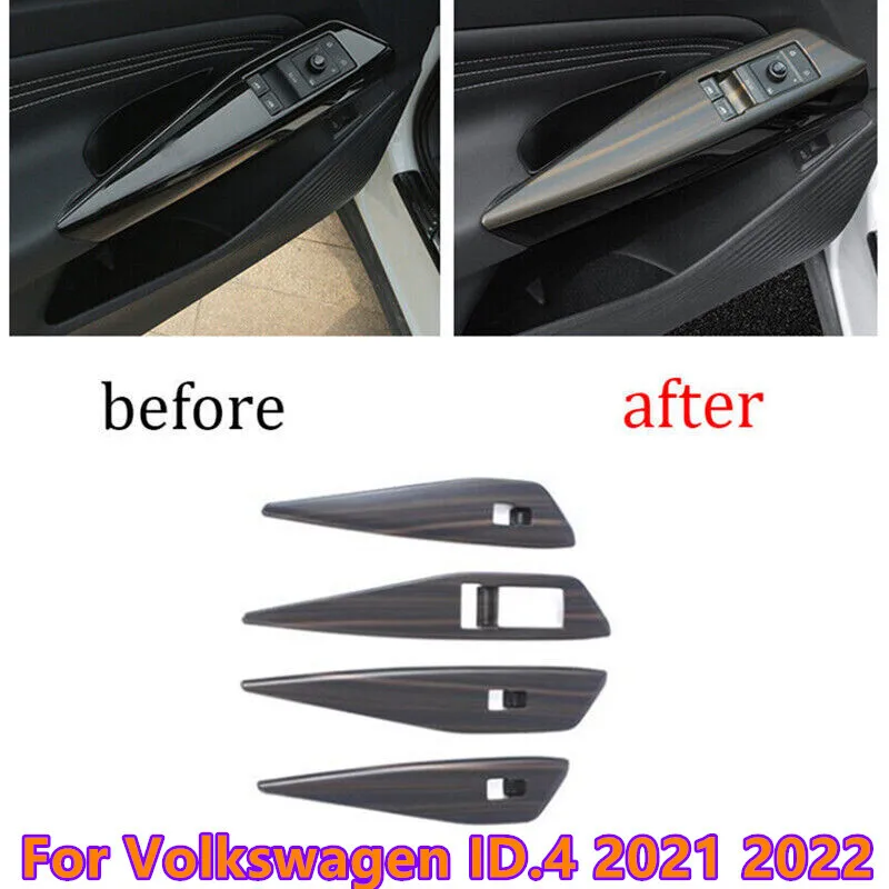 4X Wood Grain Window Lift Panel Switch Cover Trim For Volkswagen ID.4 2021-2023
4X Wood Grain Window Lift Panel Switch Cover Trim For Volkswagen ID.4 2021-2023