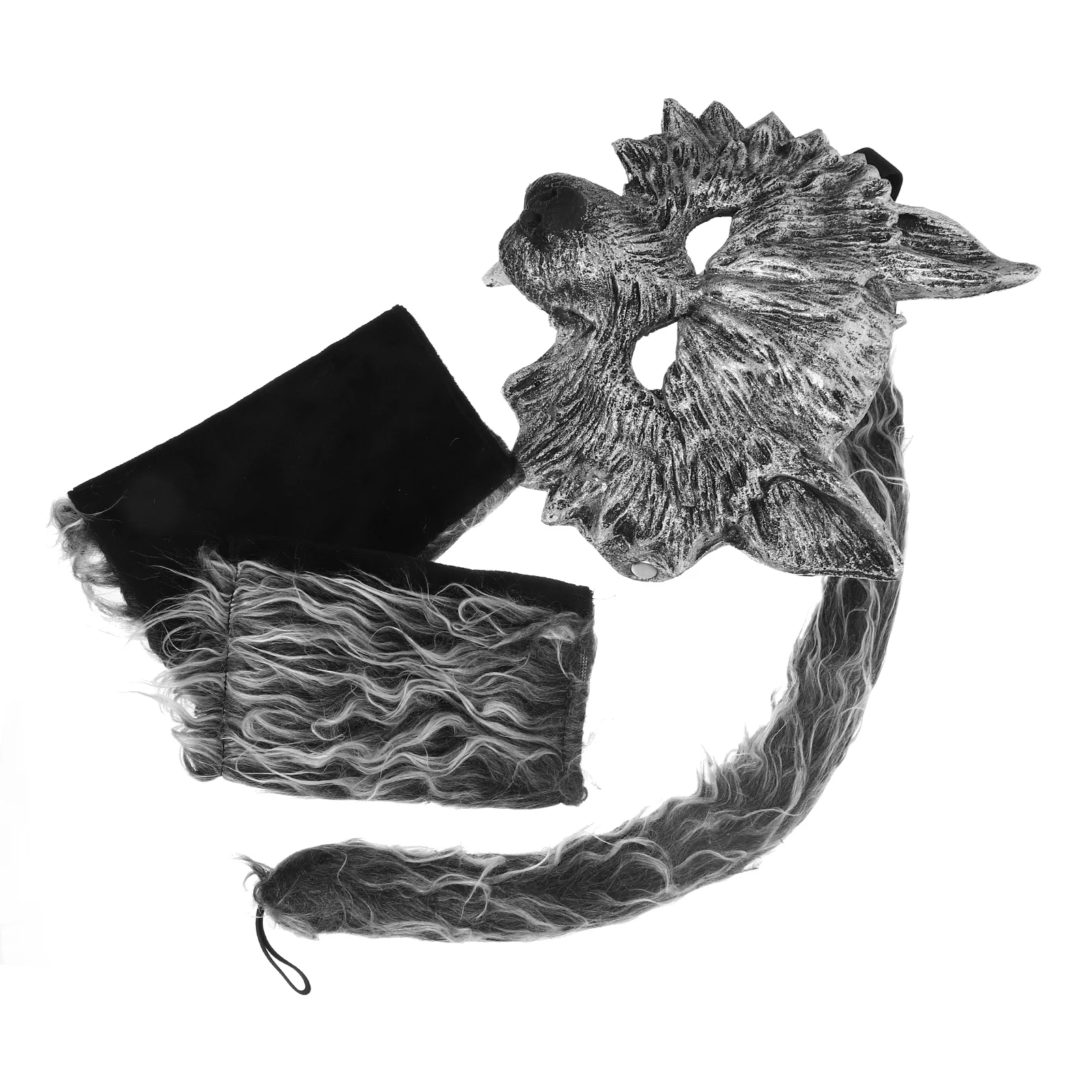 1 Set Costume Set Silver Mask Gloves Tail Halloween Cosplay Event Decorative Accessories Animal Outfit Performance Party
1 Set Costume Set Silver Mask Gloves Tail Halloween Cosplay Event Decorative Accessories Animal Outfit Performance Party