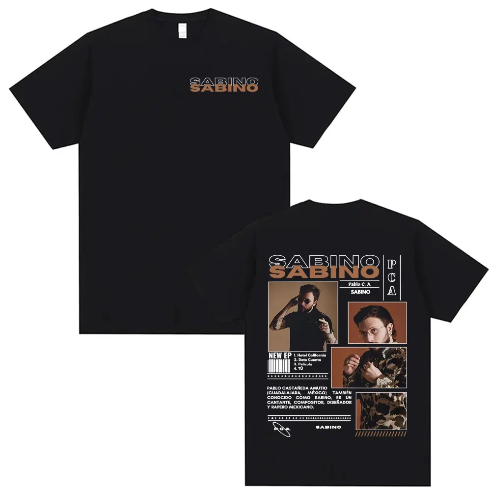 Rapper Sabino Album Tour Tee Shirt Men Women Harajuku Fashion Vintage Trend T-shirt Hip Hop Gothic Oversized Cotton T Shirt Tops
Rapper Sabino Album Tour Tee Shirt Men Women Harajuku Fashion Vintage Trend T-shirt Hip Hop Gothic Oversized Cotton T Shirt Tops