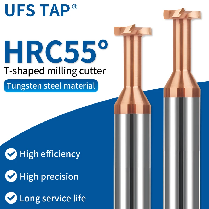 UFS TAP T Slot Milling Cutter Thickness 0.5 1 1.5-3mm Coated CNC Metal Steel Machining Tool Solid Carbide T Groove End Mill
UFS TAP T Slot Milling Cutter Thickness 0.5 1 1.5-3mm Coated CNC Metal Steel Machining Tool Solid Carbide T Groove End Mill