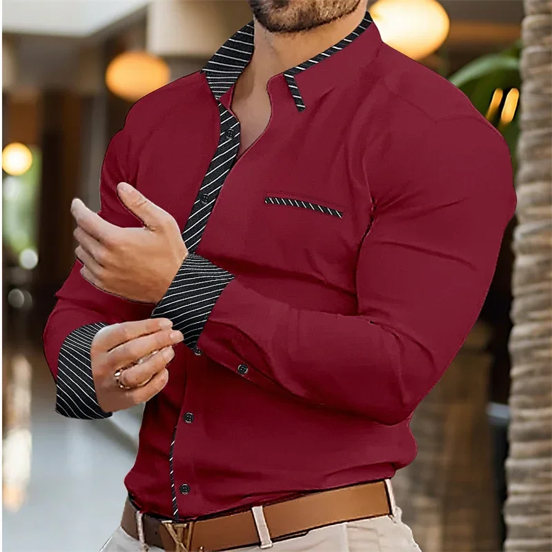 Men's Shirt Button Up Casual Shirt Long Sleeve Line Patchwork Shirt Everyday Resort Wear Casual Comfort Casual Elegant Plus Size
Men's Shirt Button Up Casual Shirt Long Sleeve Line Patchwork Shirt Everyday Resort Wear Casual Comfort Casual Elegant Plus Size