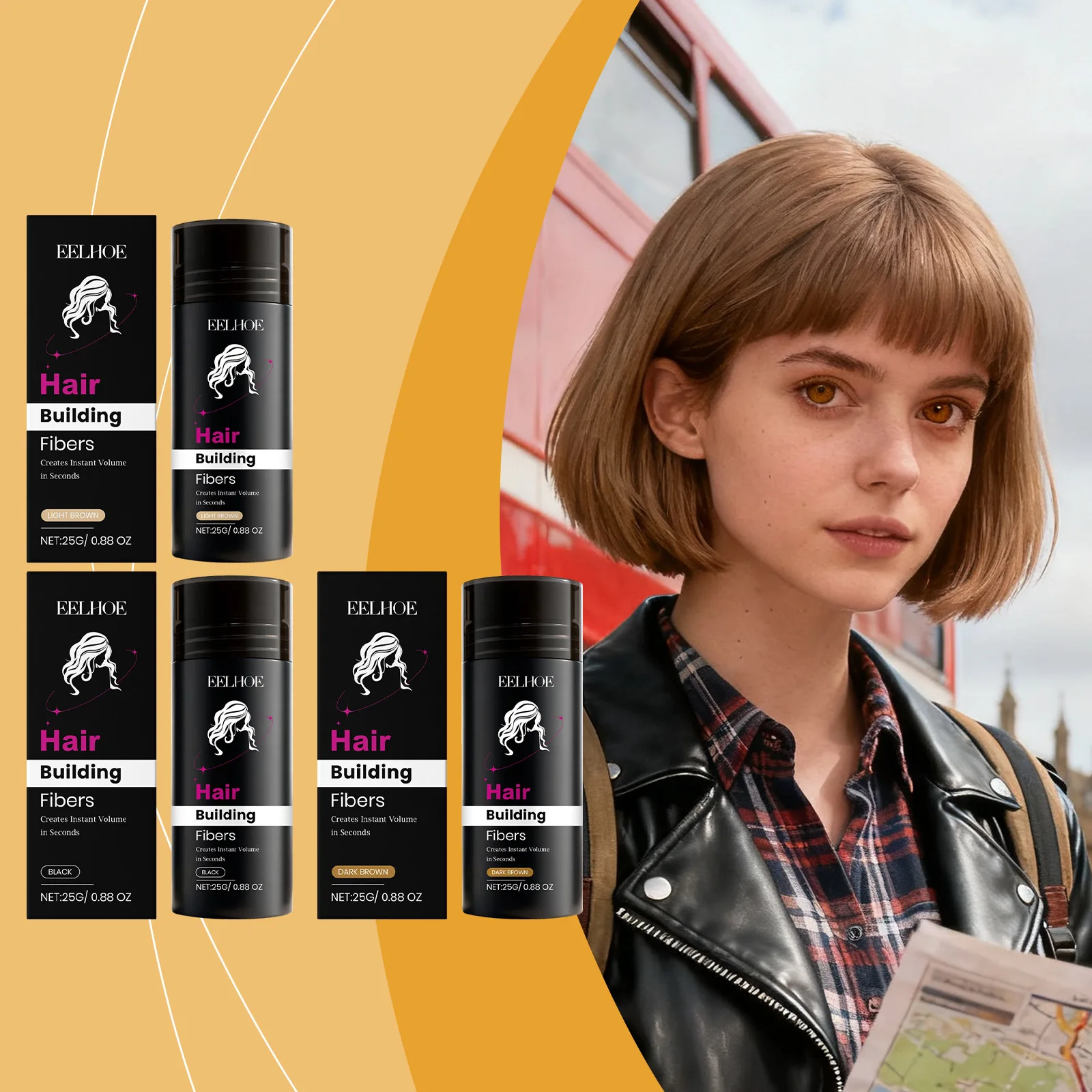 Eelhoe Keratin Hair Black Hair Powder, Instant Grey Root Touch-Up Natural,Hairline Shadow Keep Fluffy Hair Shaping Powders
Eelhoe Keratin Hair Black Hair Powder, Instant Grey Root Touch-Up Natural,Hairline Shadow Keep Fluffy Hair Shaping Powders