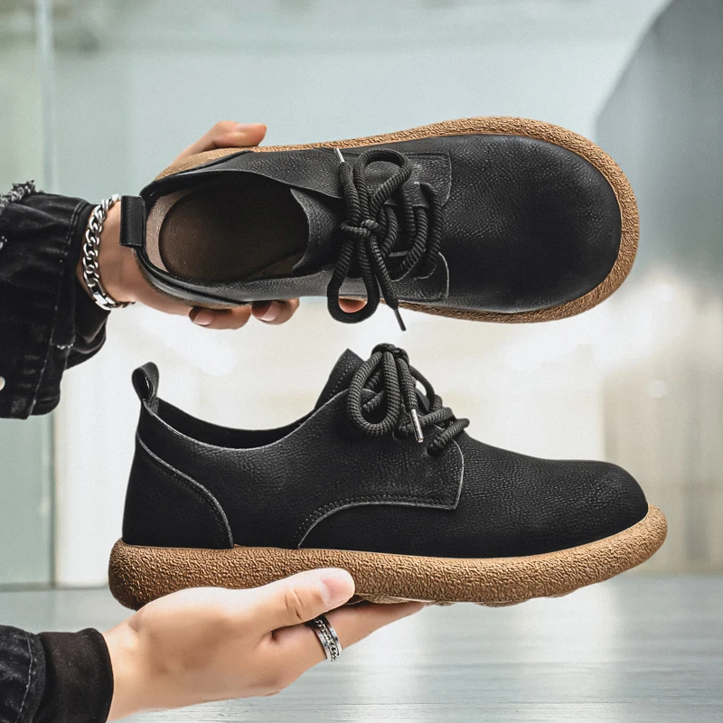 Мужская кожаная повседневная обувь в стиле ретро, дышащие мужские прогулочные кроссовки, удобные рабочие ботинки, легкая мягкая мужская обувь для вождения
Мужская кожаная повседневная обувь в стиле ретро, дышащие мужские прогулочные кроссовки, удобные рабочие ботинки, легкая мягкая мужская обувь для вождения