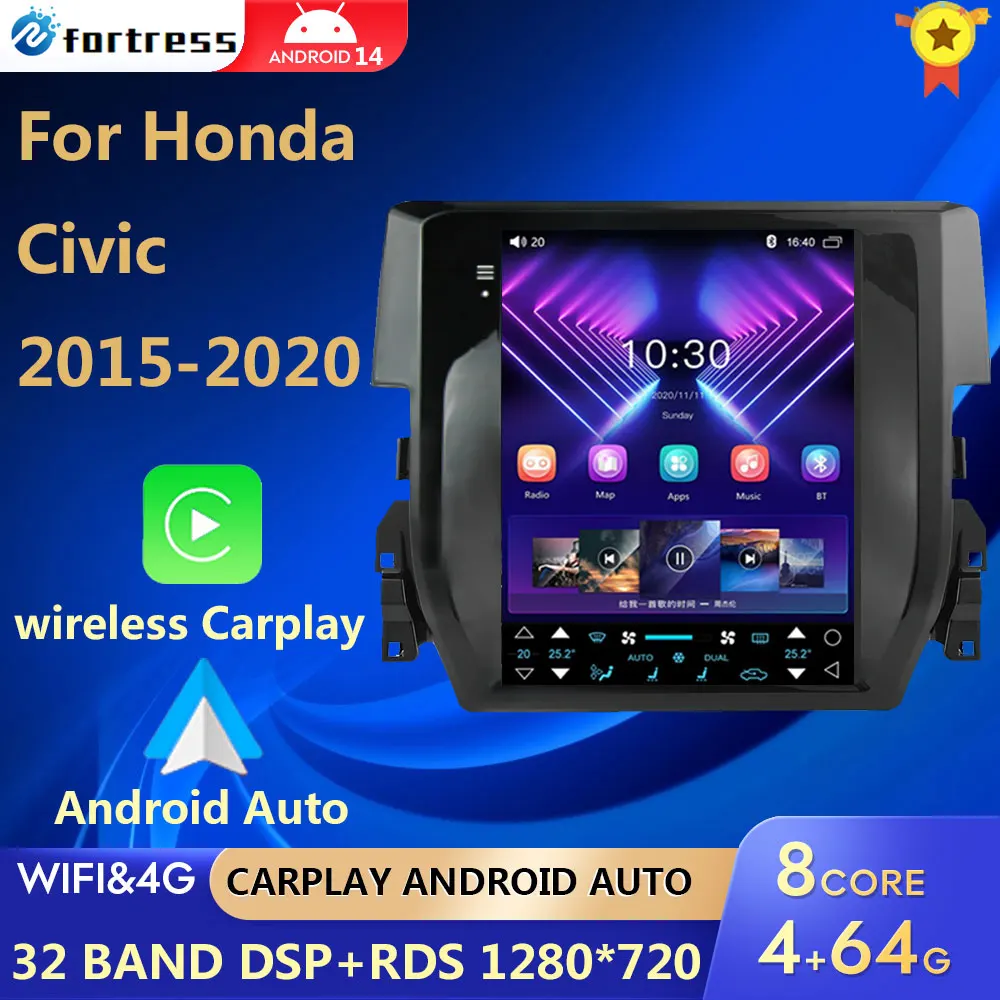Автомобильная Мультимедийная система для Honda Civic 2015-2020, Android 12, с GPS
Автомобильная Мультимедийная система для Honda Civic 2015-2020, Android 12, с GPS