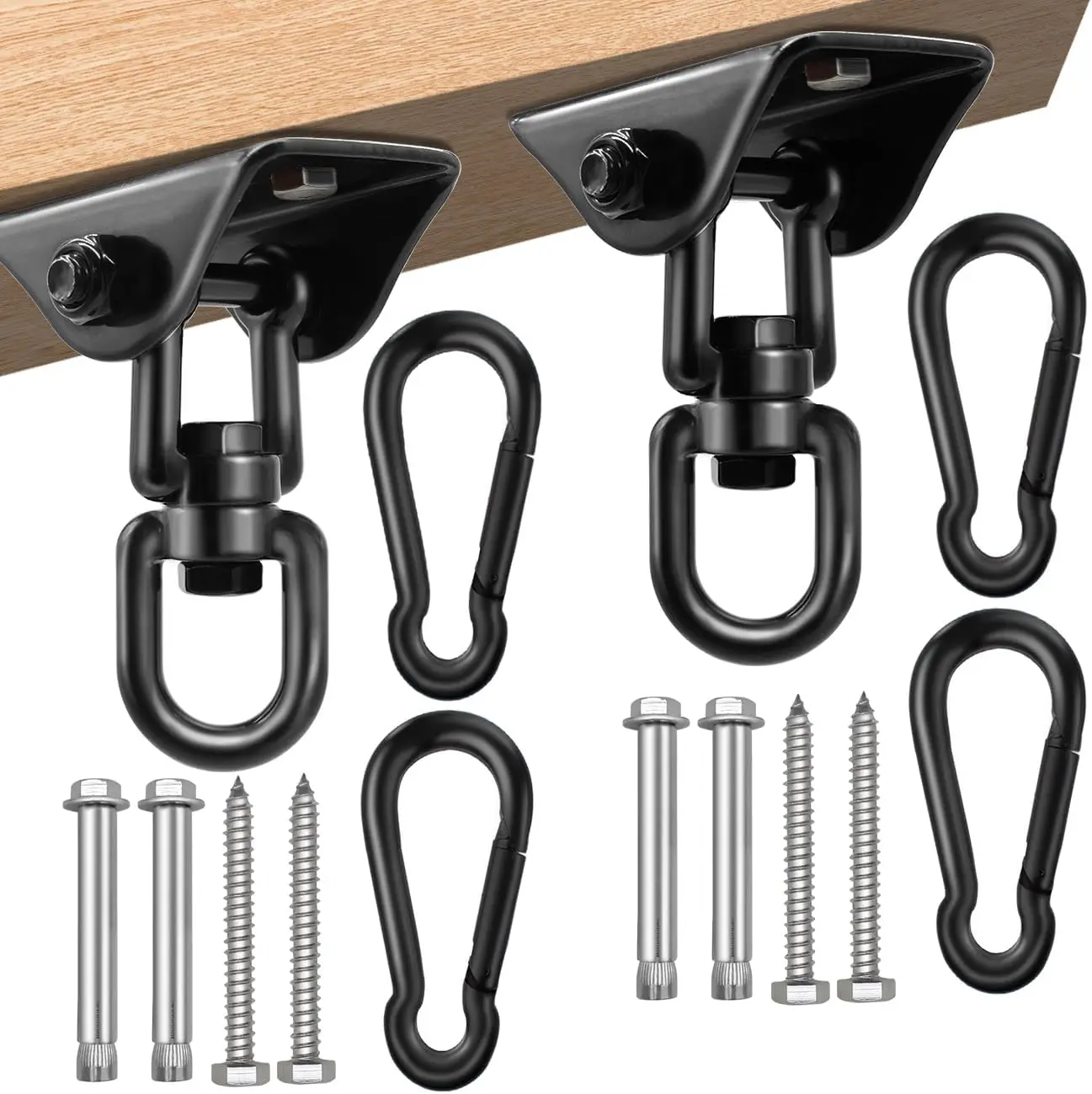 Porch Swing Hanging Kits-Hammo Hanging Kit 360°Rotating 1200 Lb Acity-Heavy Duty Hooks Hanging Chair Hardware Hangers For Yoga,
Porch Swing Hanging Kits-Hammo Hanging Kit 360°Rotating 1200 Lb Acity-Heavy Duty Hooks Hanging Chair Hardware Hangers For Yoga,
