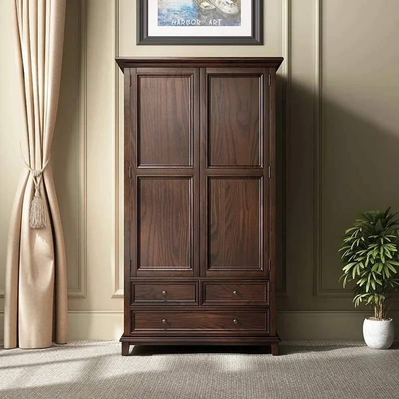 xzzAmerican country solid wood double door wardrobe ash wood two door wardrobe with top cabinet solid wood walnut furniture
xzzAmerican country solid wood double door wardrobe ash wood two door wardrobe with top cabinet solid wood walnut furniture
