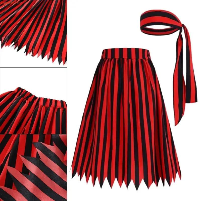 Q5WE 2Pcs Pirate Costume Accessories Captain Pirate Outfits Pirate Bandana Head Scarf Pirate Skirt Cosplay Halloween Costume
Q5WE 2Pcs Pirate Costume Accessories Captain Pirate Outfits Pirate Bandana Head Scarf Pirate Skirt Cosplay Halloween Costume
