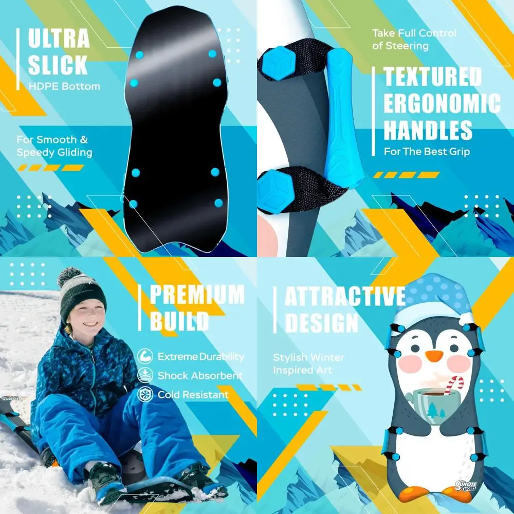 Foldable Snow Sled with Reinforced Bottom, Ergonomic Handles for All Ages - Durable and Portable Winter Fun
Foldable Snow Sled with Reinforced Bottom, Ergonomic Handles for All Ages - Durable and Portable Winter Fun