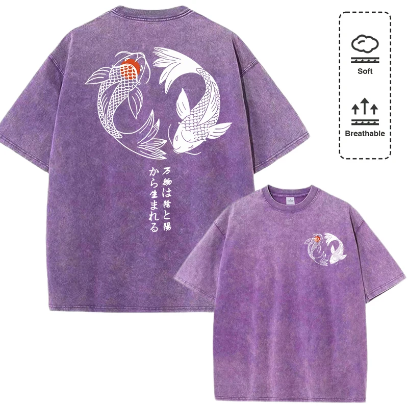 Japanese Koi Harajuku Illustration Print Washed T-Shirt Women Summer O-Neck T Shirts Casual Y2K Top Cotton All-Match Streetwear
Japanese Koi Harajuku Illustration Print Washed T-Shirt Women Summer O-Neck T Shirts Casual Y2K Top Cotton All-Match Streetwear