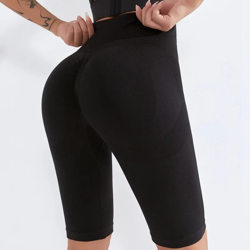 Seamless High Waist Five Point Pants Fitness Yoga Shorts High Elastic Slim Fashion Gym Trainning Leggings Hip Liftting Knit Pant
Seamless High Waist Five Point Pants Fitness Yoga Shorts High Elastic Slim Fashion Gym Trainning Leggings Hip Liftting Knit Pant