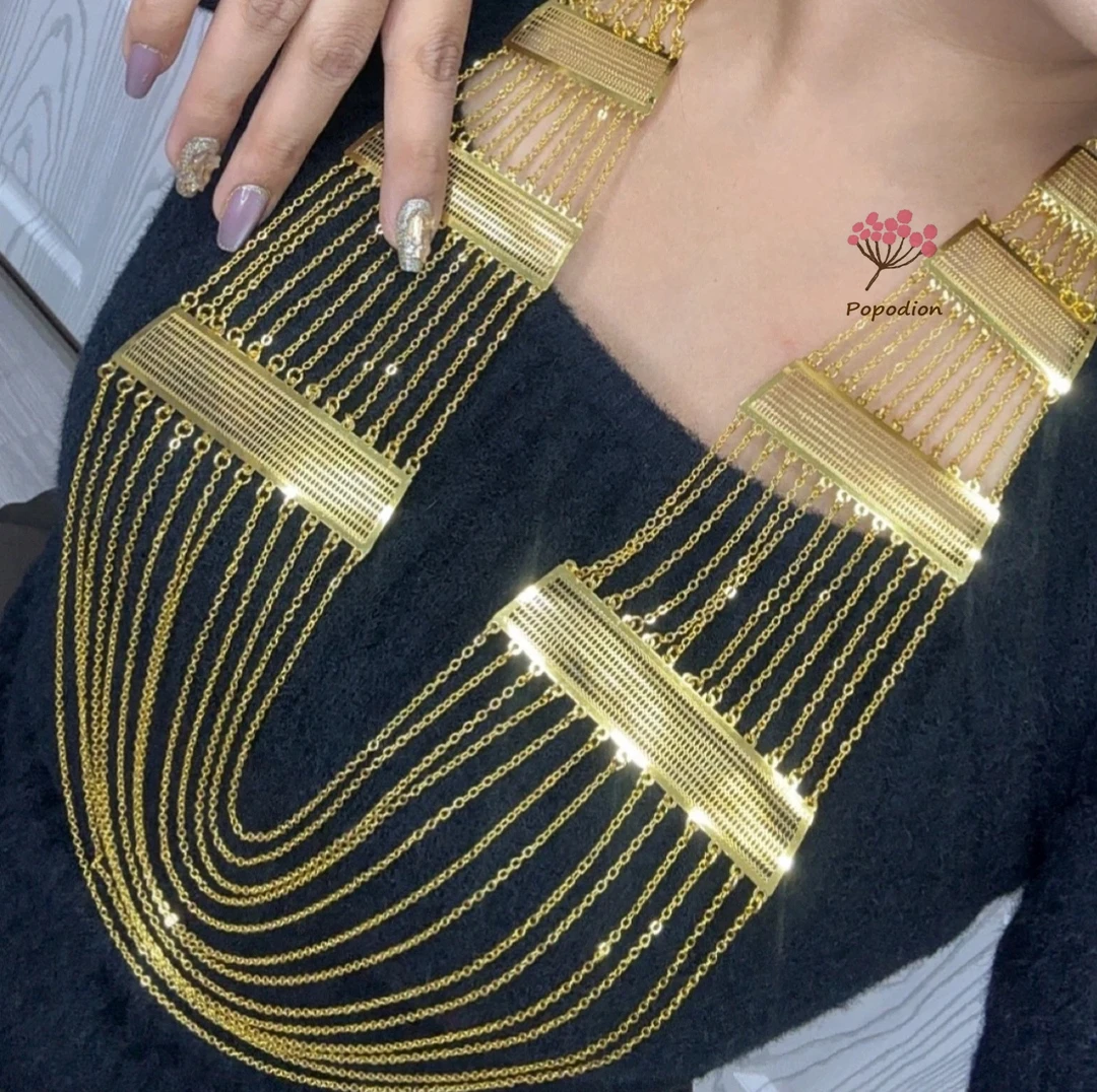 New Dubai 24K Gold Plated Necklace, Earrings, Bracelets, Wedding Party Gift Jewelry Set for Women YY10516
New Dubai 24K Gold Plated Necklace, Earrings, Bracelets, Wedding Party Gift Jewelry Set for Women YY10516