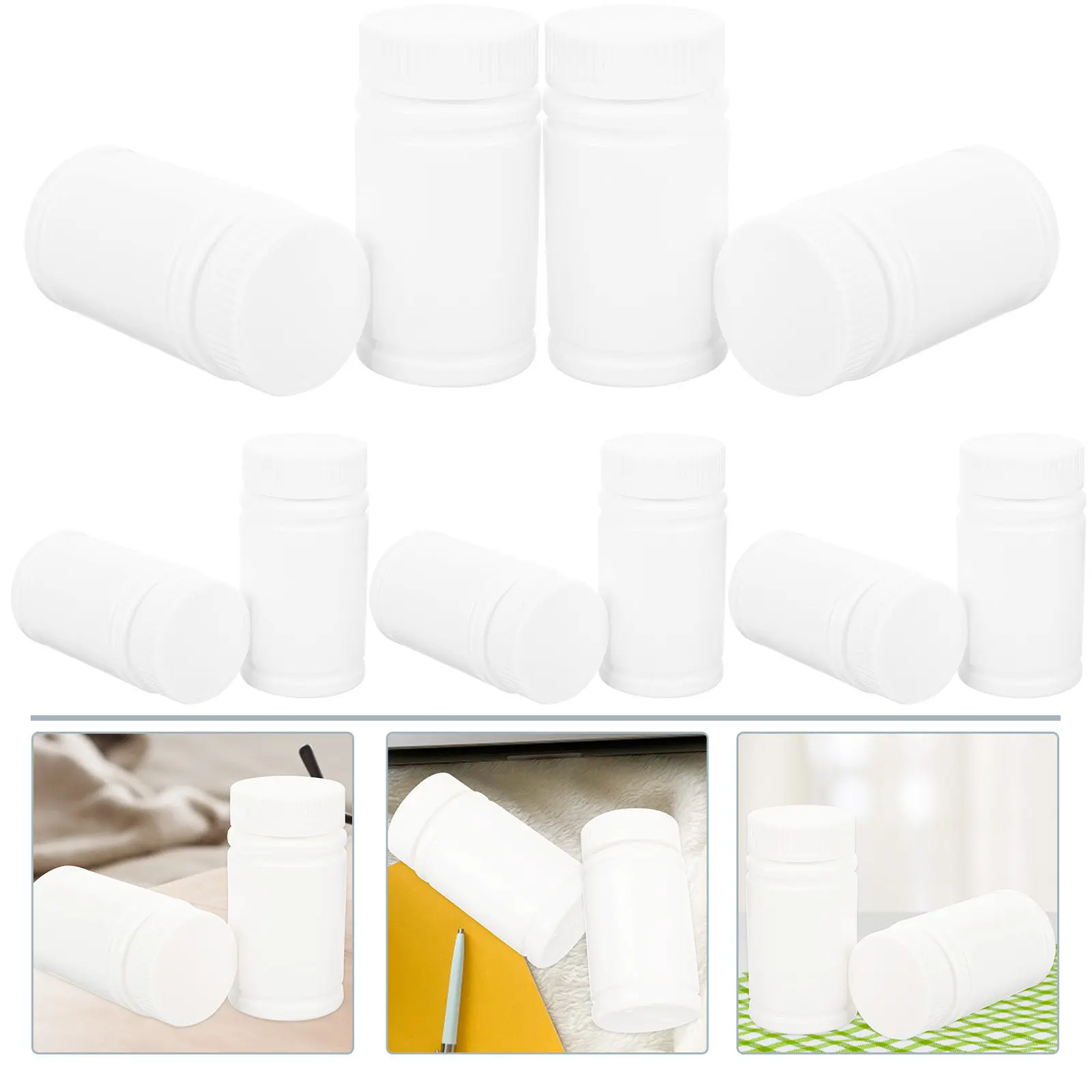 10Pcs Empty Bottle for Pills Capsules Powder Leak Proof Sealed Storage Container Portable Lightweight Case for Daily Medication
10Pcs Empty Bottle for Pills Capsules Powder Leak Proof Sealed Storage Container Portable Lightweight Case for Daily Medication