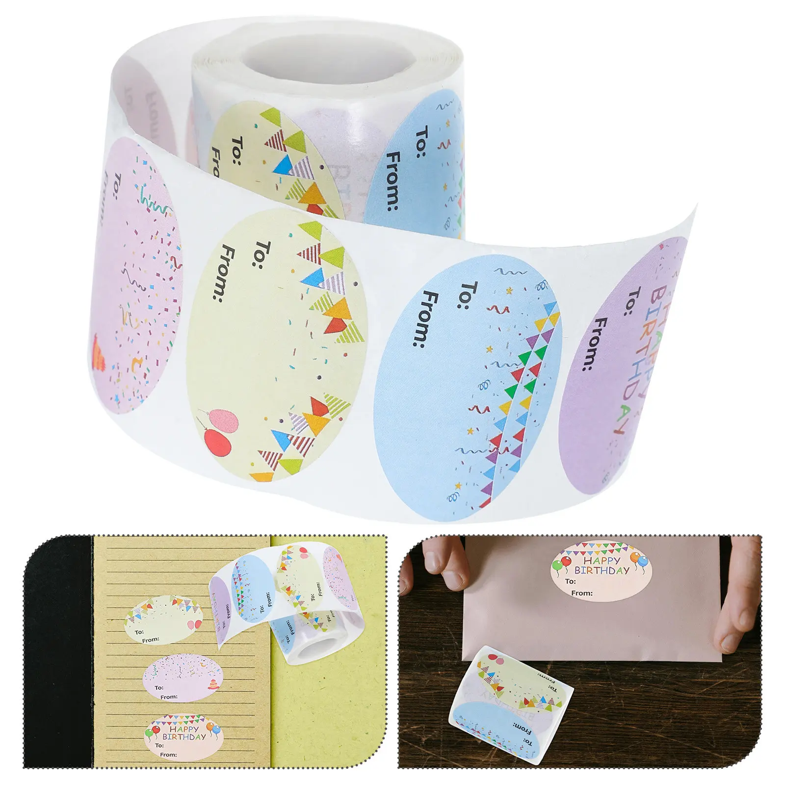 Happy Birthday Stickers Pack Oval Shape Envelope Seals Decorative Adhesive Labels for Birthday Cards Product Wrapping Files
Happy Birthday Stickers Pack Oval Shape Envelope Seals Decorative Adhesive Labels for Birthday Cards Product Wrapping Files