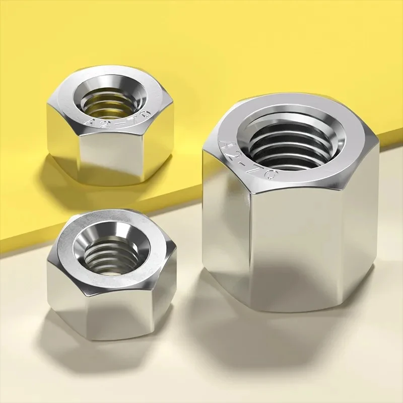 M3-M56 304 Stainless Steel Hexagon Thickened Nuts / GB6175 High Profile Hex Nuts for Heavy Duty Applications A2-70
M3-M56 304 Stainless Steel Hexagon Thickened Nuts / GB6175 High Profile Hex Nuts for Heavy Duty Applications A2-70