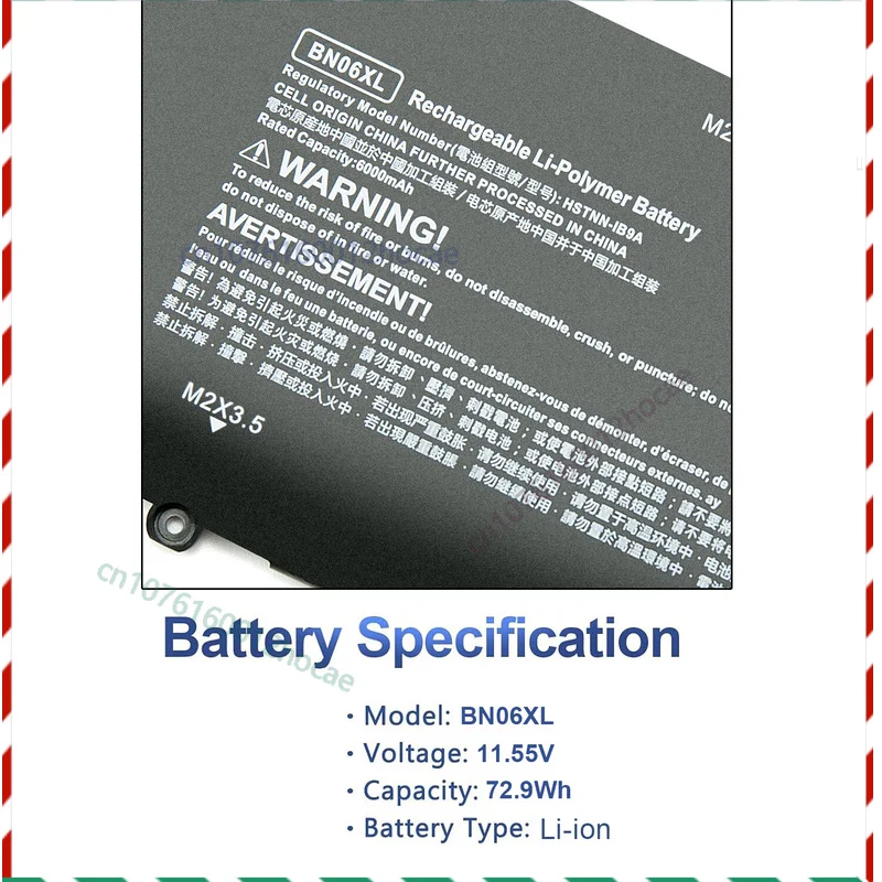 Аккумулятор BN06XL для HP Spectre X360 15-EB 15T-EB 15-eb0019TX 15T-eb000 15t-eb100
Аккумулятор BN06XL для HP Spectre X360 15-EB 15T-EB 15-eb0019TX 15T-eb000 15t-eb100