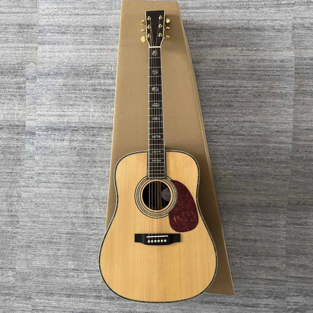 High quality D45 series 41-inch folk guitar,rosewood fingerboard,supporting audio output
High quality D45 series 41-inch folk guitar,rosewood fingerboard,supporting audio output
