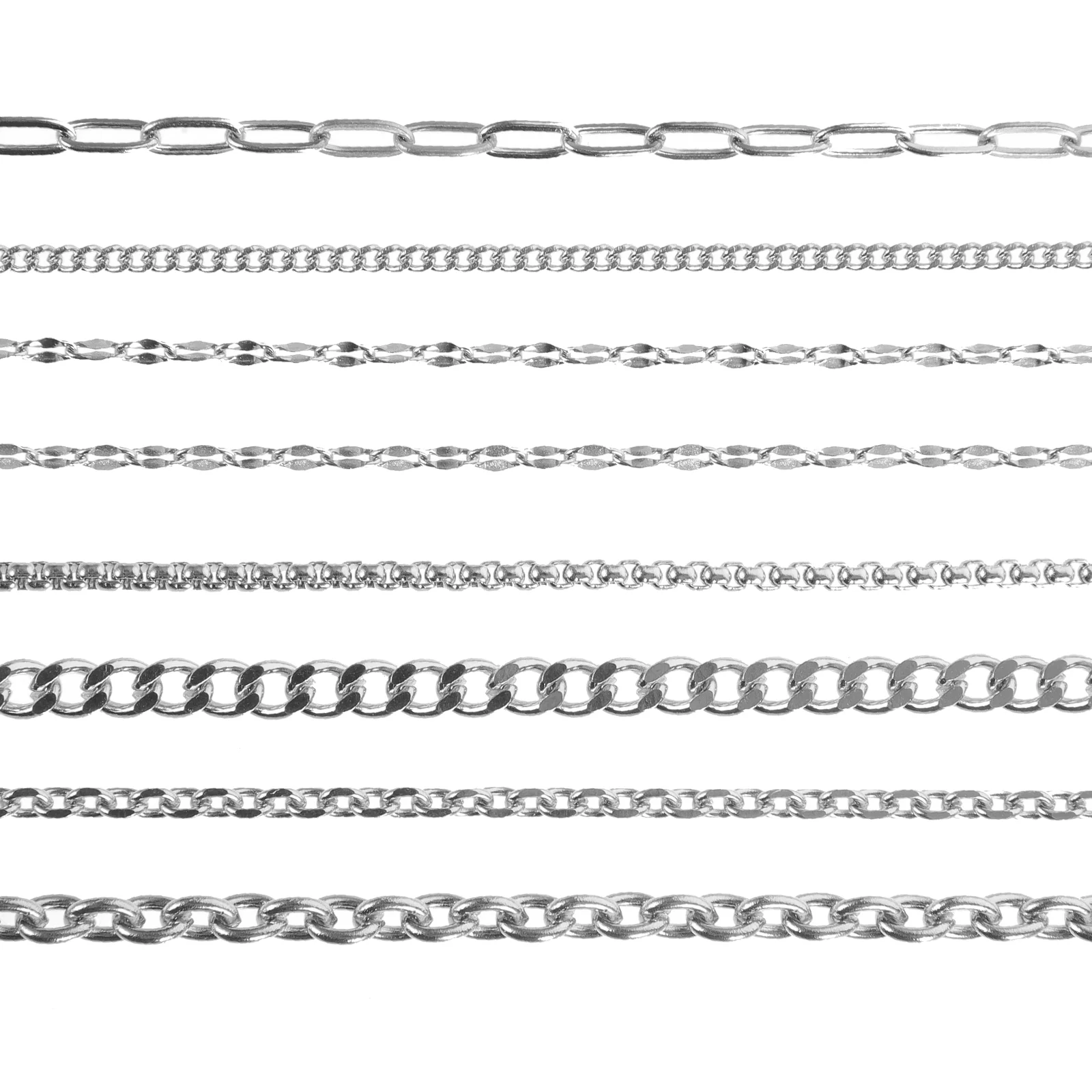 8 Pcs Necklace Chains for Jewelry Making Necklaces Stainless Steel Charms Findings and Supplies Bracelet
8 Pcs Necklace Chains for Jewelry Making Necklaces Stainless Steel Charms Findings and Supplies Bracelet