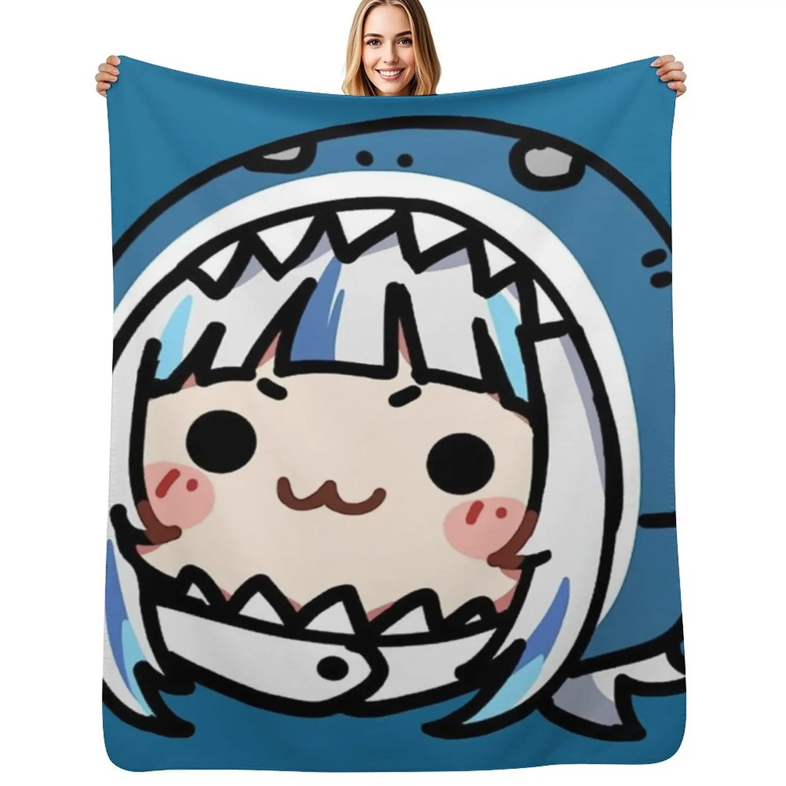 HUGE SHARKIE GAWR GURA Throw Blanket manga Fashion Sofas halloween Blanket
HUGE SHARKIE GAWR GURA Throw Blanket manga Fashion Sofas halloween Blanket