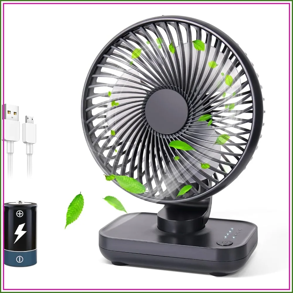 3600mAh Rechargeable Desk Fan, 4 Speeds Quiet USB Fan for Bedroom Office, Blue
3600mAh Rechargeable Desk Fan, 4 Speeds Quiet USB Fan for Bedroom Office, Blue