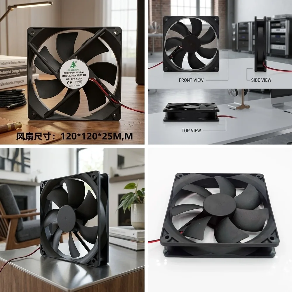 For FONSONING FSY12B24H 12025 DC24V 0.25A 2-wire inverter silent cooling fan
For FONSONING FSY12B24H 12025 DC24V 0.25A 2-wire inverter silent cooling fan