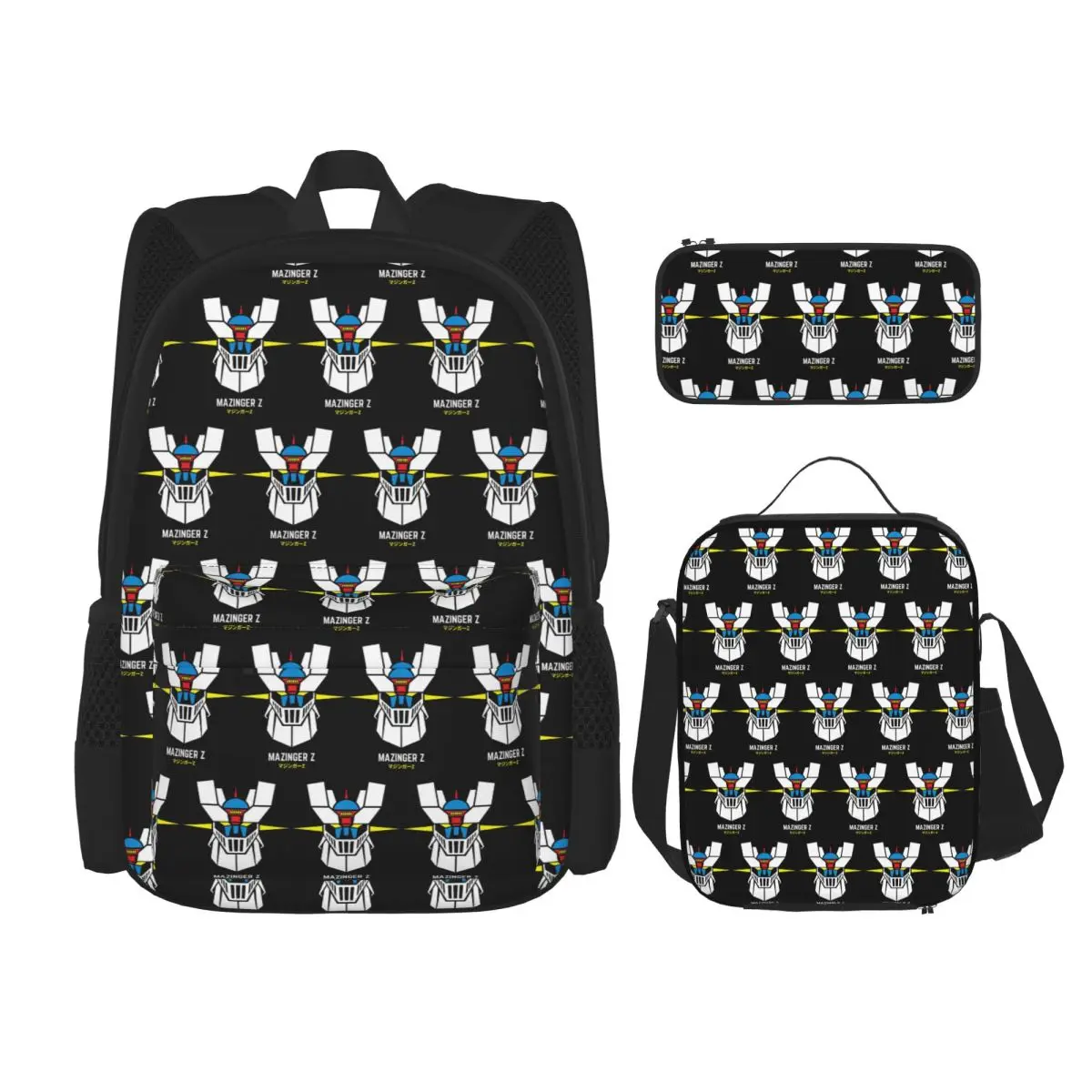 Mazinger Z Goldorak Actarus Grendizer Mask Backpacks Students School Bags Kids Rucksack Lunch Bag Pen Bag Three-Piece Set
Mazinger Z Goldorak Actarus Grendizer Mask Backpacks Students School Bags Kids Rucksack Lunch Bag Pen Bag Three-Piece Set