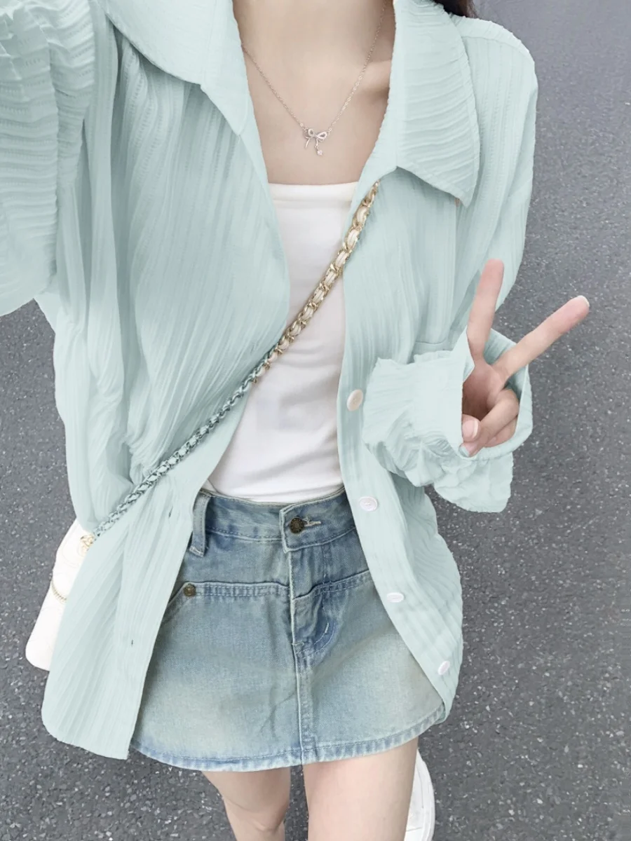 Летний тонкий кардиган-жакет женский нежно-голубого цвета в корейском стиле, с защитой от солнца, модный, длинный...
Летний тонкий кардиган-жакет женский нежно-голубого цвета в корейском стиле, с защитой от солнца, модный, длинный...