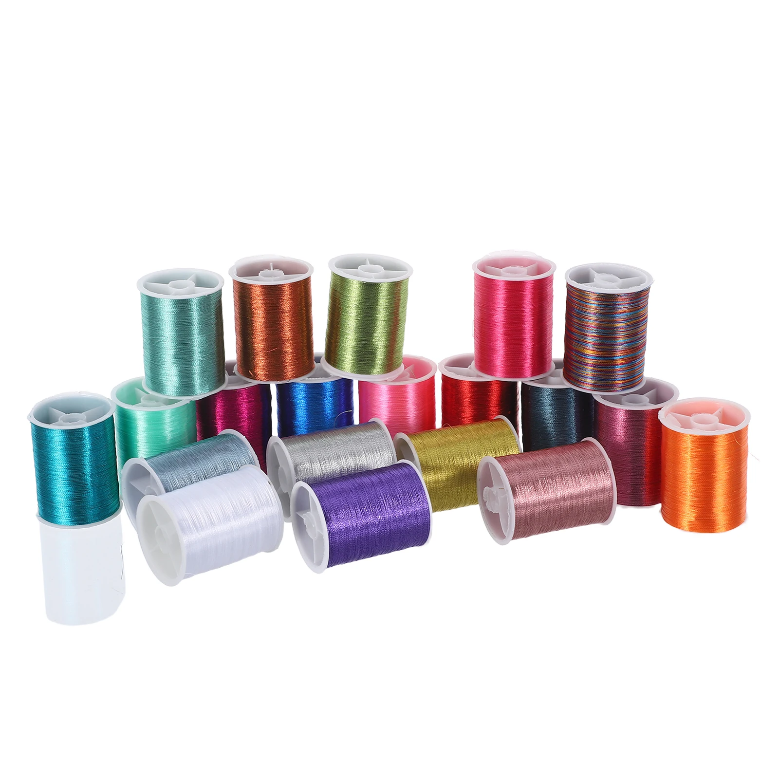 Metallic Thread 12 Spools Multicolor Glitter Finish for Embroidery Sewing Knitting Cross Stitch Craft Applications
Metallic Thread 12 Spools Multicolor Glitter Finish for Embroidery Sewing Knitting Cross Stitch Craft Applications