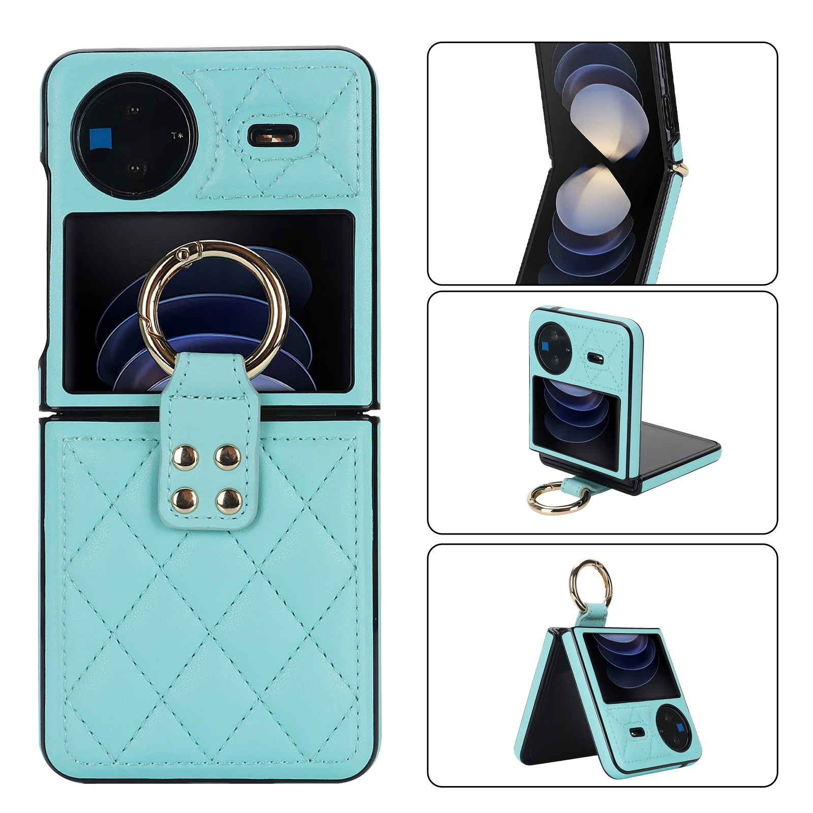 For VIVO X Flip Luxury Soft PU Leather Hybrid Hard PC Shell Protective Phone Case with Ring Holder for VIVO X Flip
For VIVO X Flip Luxury Soft PU Leather Hybrid Hard PC Shell Protective Phone Case with Ring Holder for VIVO X Flip