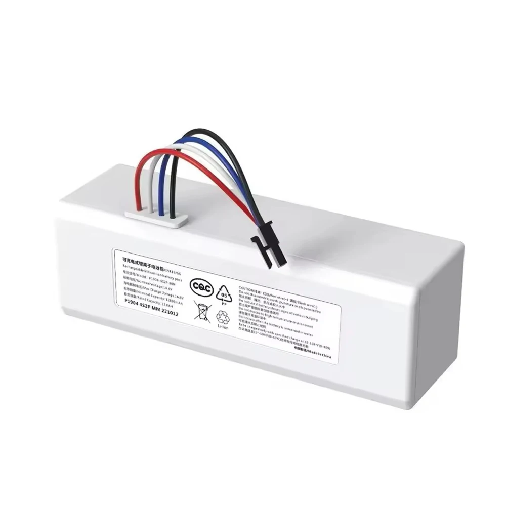 Large capacity P1904-4S2P-MM 14.4V12800mAh lithium battery replacement for Mijia 1C STYTJ01ZHM robot vacuum cleaner battery
Large capacity P1904-4S2P-MM 14.4V12800mAh lithium battery replacement for Mijia 1C STYTJ01ZHM robot vacuum cleaner battery