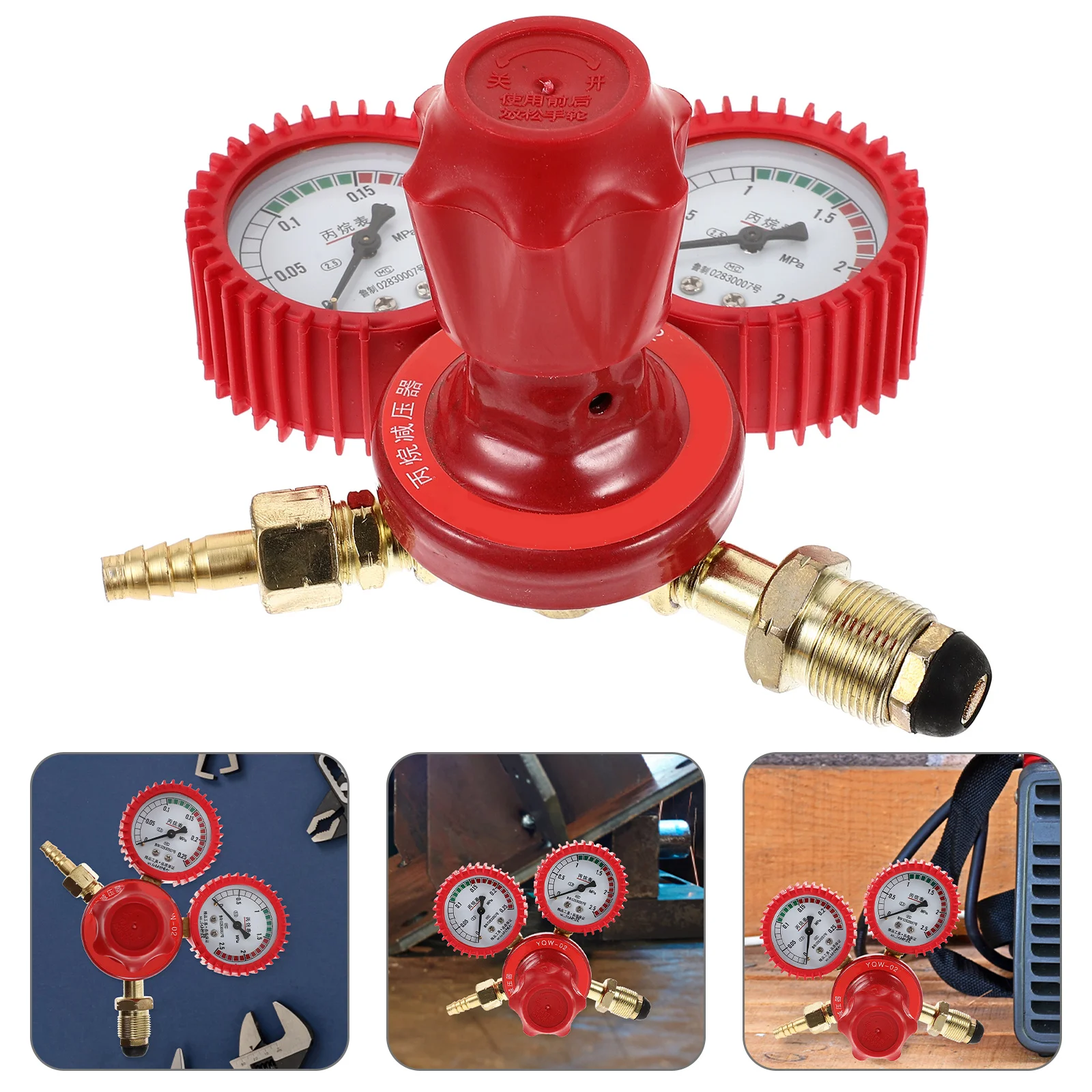 Dual Gauge Co2 Regulator Shockproof Propane Meter Gas Pressure Reducer For Welding Argon Alloy Body High Pressure Gauge Durable
Dual Gauge Co2 Regulator Shockproof Propane Meter Gas Pressure Reducer For Welding Argon Alloy Body High Pressure Gauge Durable