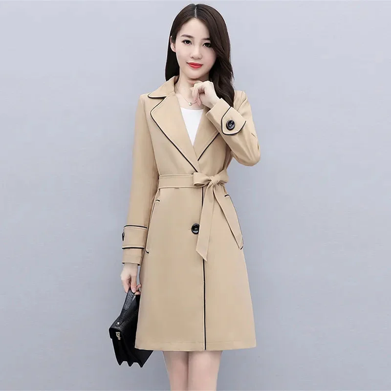 Women's Windbreaker New Autumn Korean Loose Fashion Jacket Female Mid Length Trench Coat Lining Coats M-3XL
Women's Windbreaker New Autumn Korean Loose Fashion Jacket Female Mid Length Trench Coat Lining Coats M-3XL