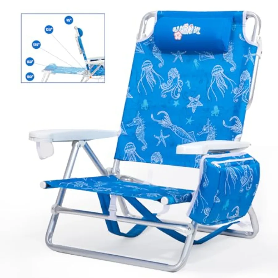 Beach chair for outdoor camping on sand aluminum frame gray lightweight and heavy-duty support up to 400 lbs with 5-position re
Beach chair for outdoor camping on sand aluminum frame gray lightweight and heavy-duty support up to 400 lbs with 5-position re