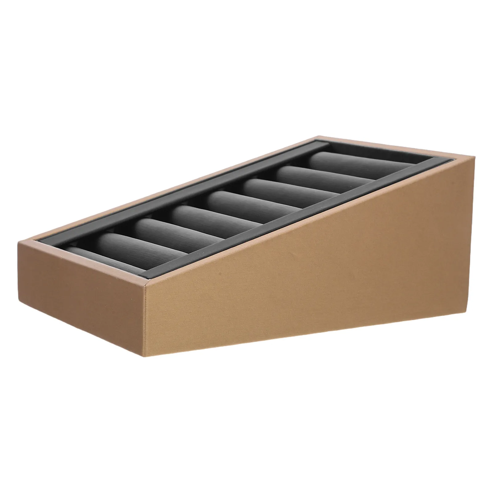 Jewelry Ring Display Tray Made of PU Sleek Design Grooved Slots Secure Hold Rings Organizer for Counter Showcase Drawer Storage
Jewelry Ring Display Tray Made of PU Sleek Design Grooved Slots Secure Hold Rings Organizer for Counter Showcase Drawer Storage