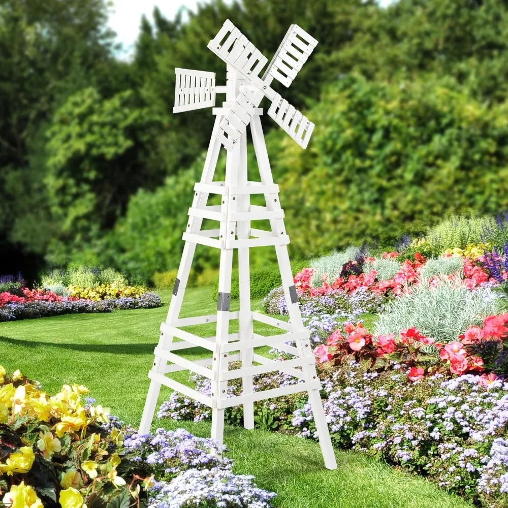 Outdoor Yard Windmill, Wooden Wind Spinner for Garden Lawn Yard Patio Decoration
Outdoor Yard Windmill, Wooden Wind Spinner for Garden Lawn Yard Patio Decoration