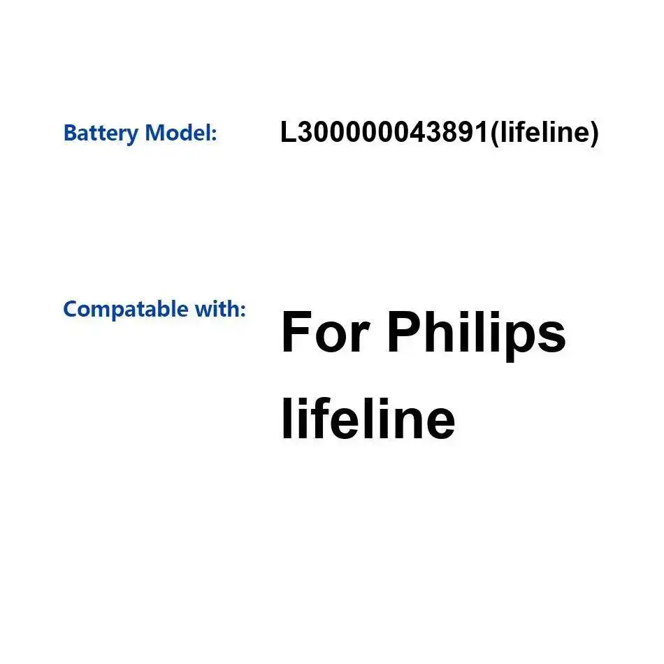 L300000043891 Lifeline For Philips Lifeline Emergency Call Device Battery 920mAh High-Efficiency
L300000043891 Lifeline For Philips Lifeline Emergency Call Device Battery 920mAh High-Efficiency