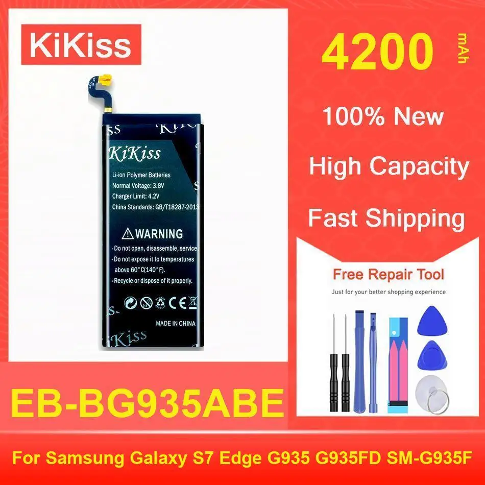 Аккумулятор Kikiss 4200 мАч EB-BG935ABE для Samsung Galaxy S7 Edge G935 G935FD SM-G935F
Аккумулятор Kikiss 4200 мАч EB-BG935ABE для Samsung Galaxy S7 Edge G935 G935FD SM-G935F