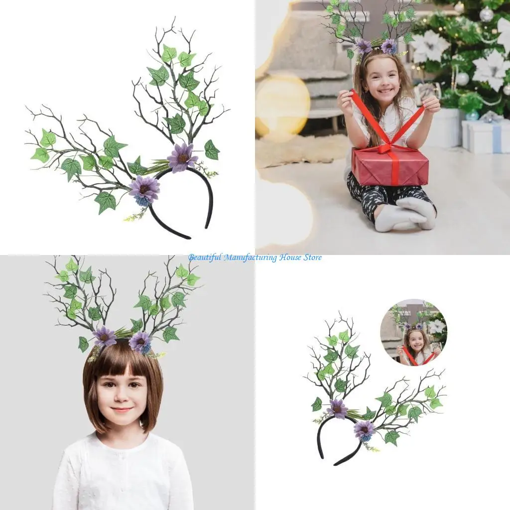 E56A Soft Flowers Antlers Headbands Comfortable Chidren Lovely Styles Hairpiece for Women Witch Outfit
E56A Soft Flowers Antlers Headbands Comfortable Chidren Lovely Styles Hairpiece for Women Witch Outfit