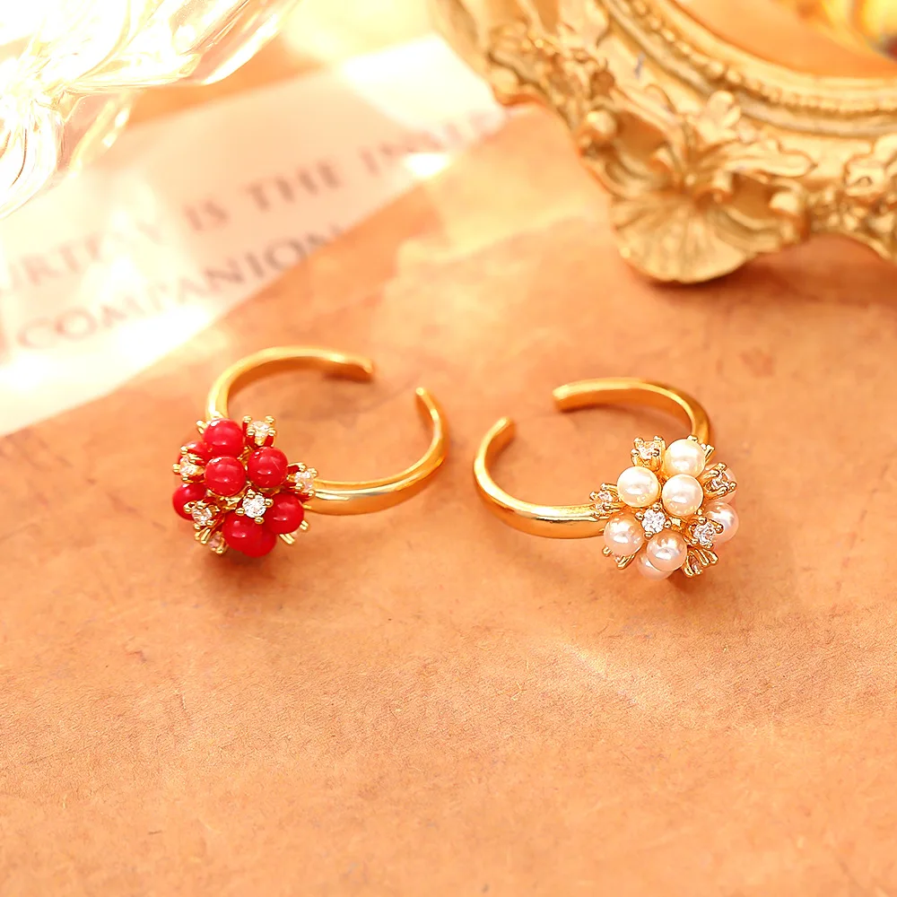 Fashionable and exquisite retro niche light luxury personalized design versatile high-end popcorn pearl zircon open ring
Fashionable and exquisite retro niche light luxury personalized design versatile high-end popcorn pearl zircon open ring