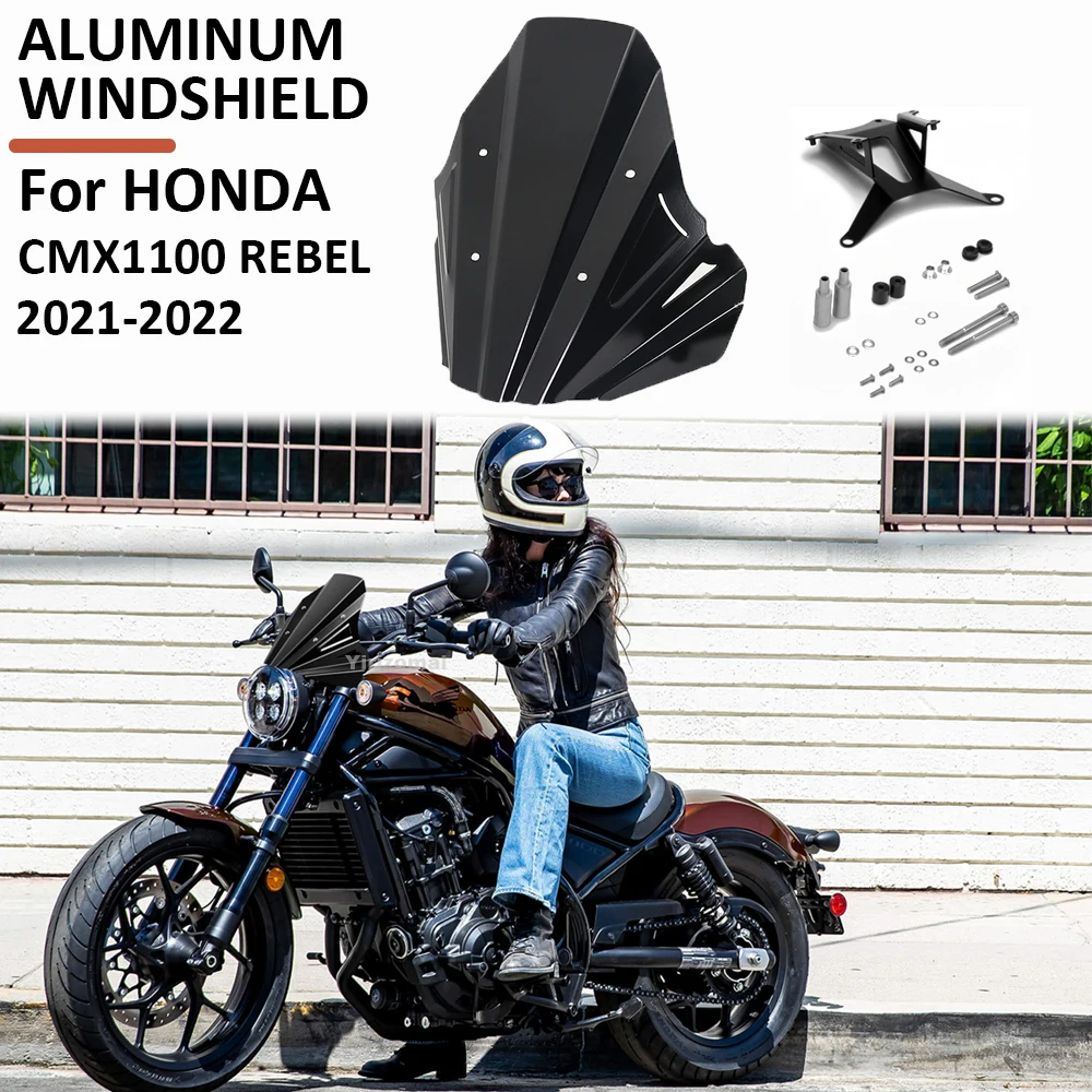 For HONDA CMX 1100 CMX1100 REBEL 2021 2022- Motorcycle Accessories Aluminum Windshield Deflector Protector Wind Screen
For HONDA CMX 1100 CMX1100 REBEL 2021 2022- Motorcycle Accessories Aluminum Windshield Deflector Protector Wind Screen