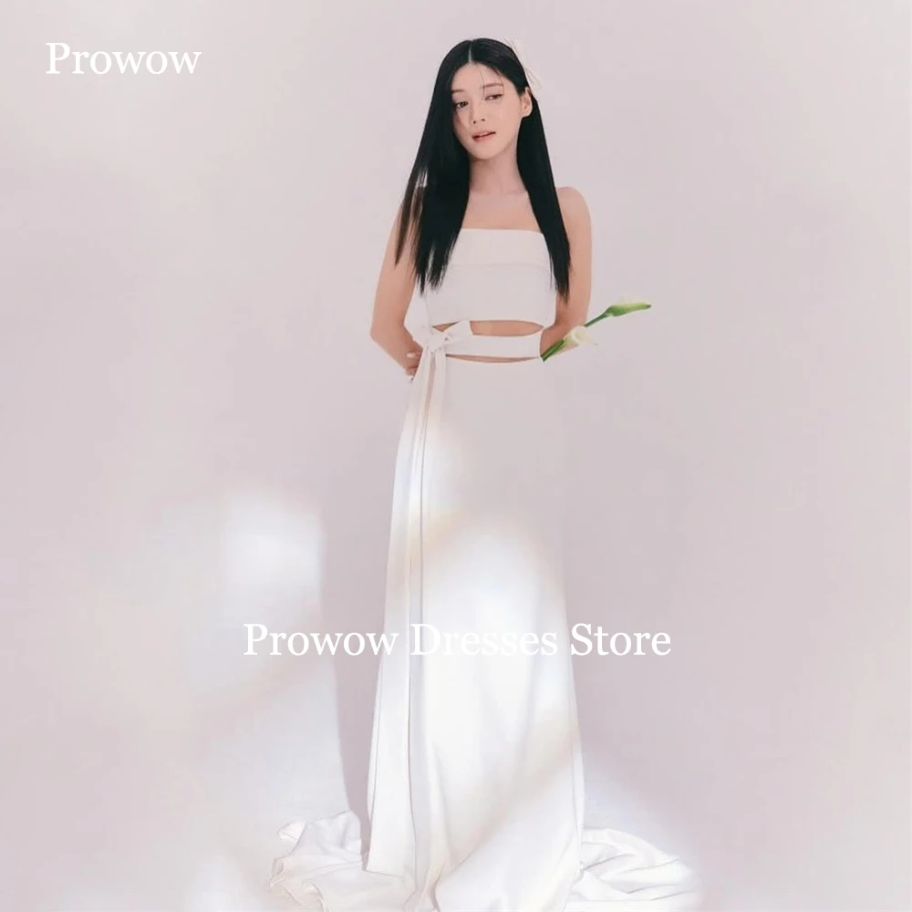 Prowow Simple Strapless Mermaid Wedding Dresses Korean Photoshoot Floor Length Bridal Gowns Customized Pleats Bow Corset
Prowow Simple Strapless Mermaid Wedding Dresses Korean Photoshoot Floor Length Bridal Gowns Customized Pleats Bow Corset
