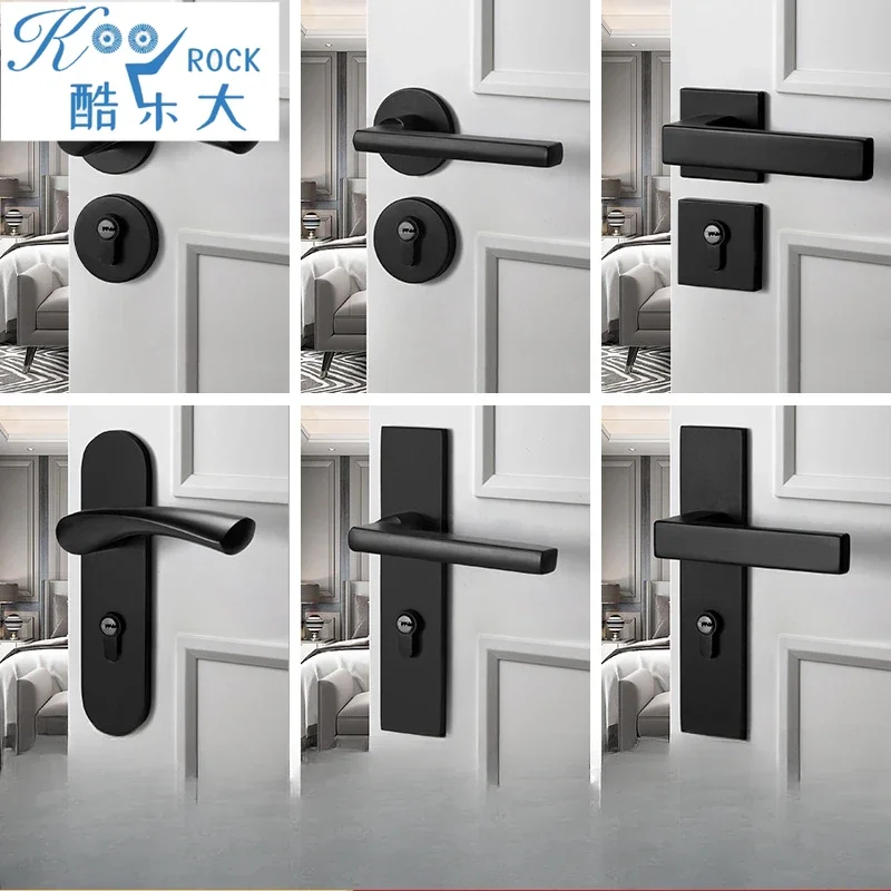 Black American Style Indoor Door Lock, Integrated Magnetic Silent Wooden Door Handle, Universal Home Bedroom Lock
Black American Style Indoor Door Lock, Integrated Magnetic Silent Wooden Door Handle, Universal Home Bedroom Lock
