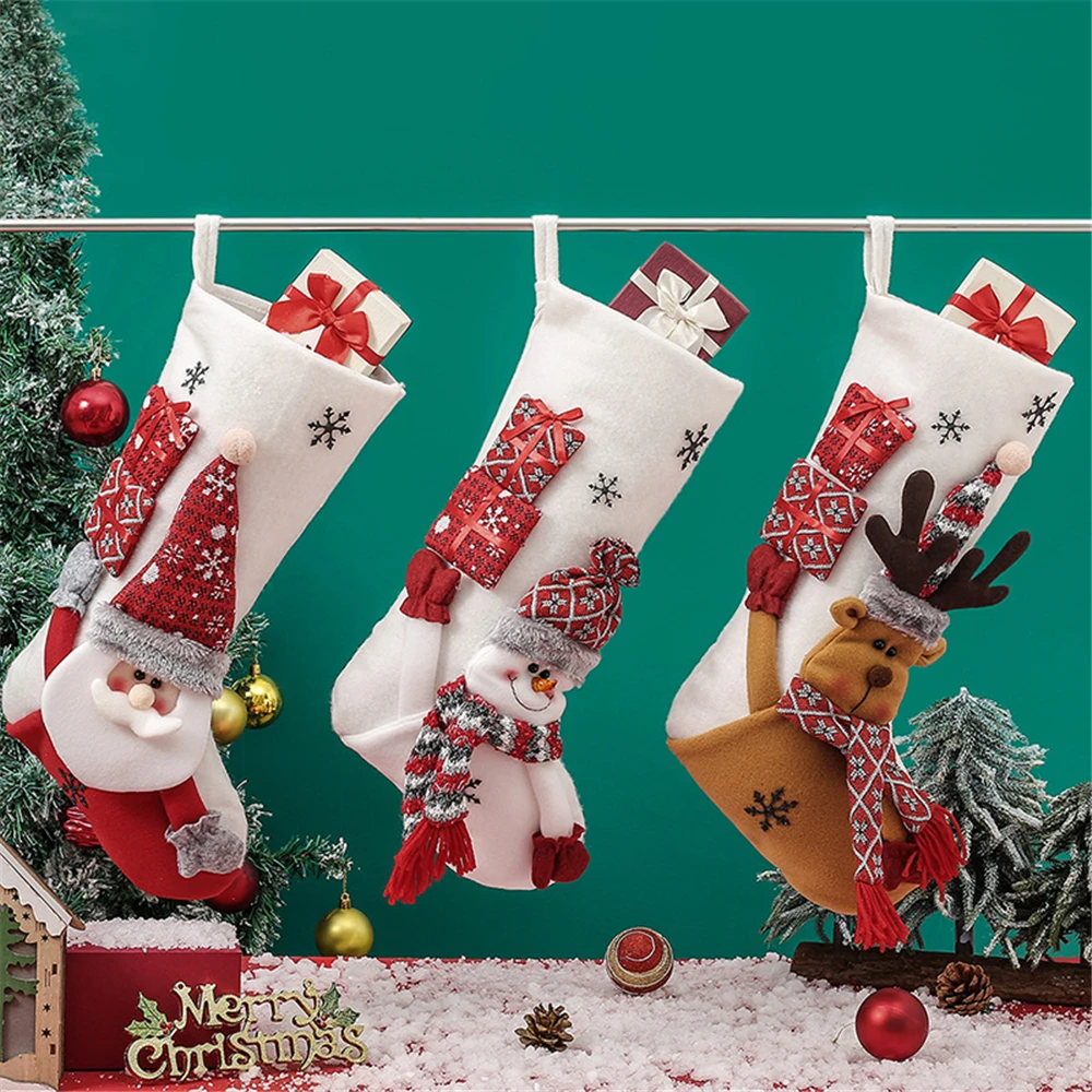 3 PCS 19 Inch Christmas Stockings Decorations Santa Snowman Reindeer White Xmas Hanging Socks for Tree Fireplace Wholesale XB
3 PCS 19 Inch Christmas Stockings Decorations Santa Snowman Reindeer White Xmas Hanging Socks for Tree Fireplace Wholesale XB